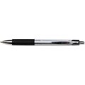 Universal Products Universal Comfort Grip Retractable Ballpoint Pen, 1mm, Black Ink, Silver Barrel, Dozen UNV15540